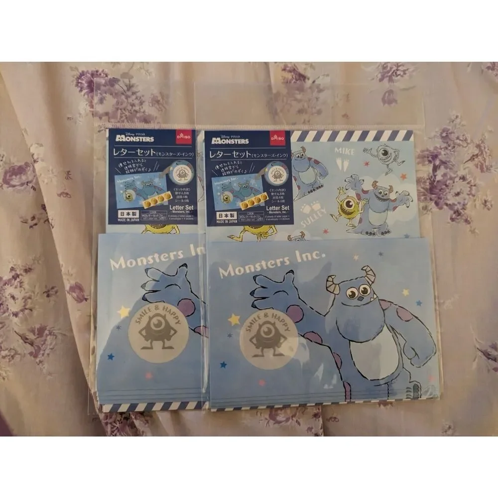Disney Monster Inc. Sully and Mike Writing Letter Set of 2